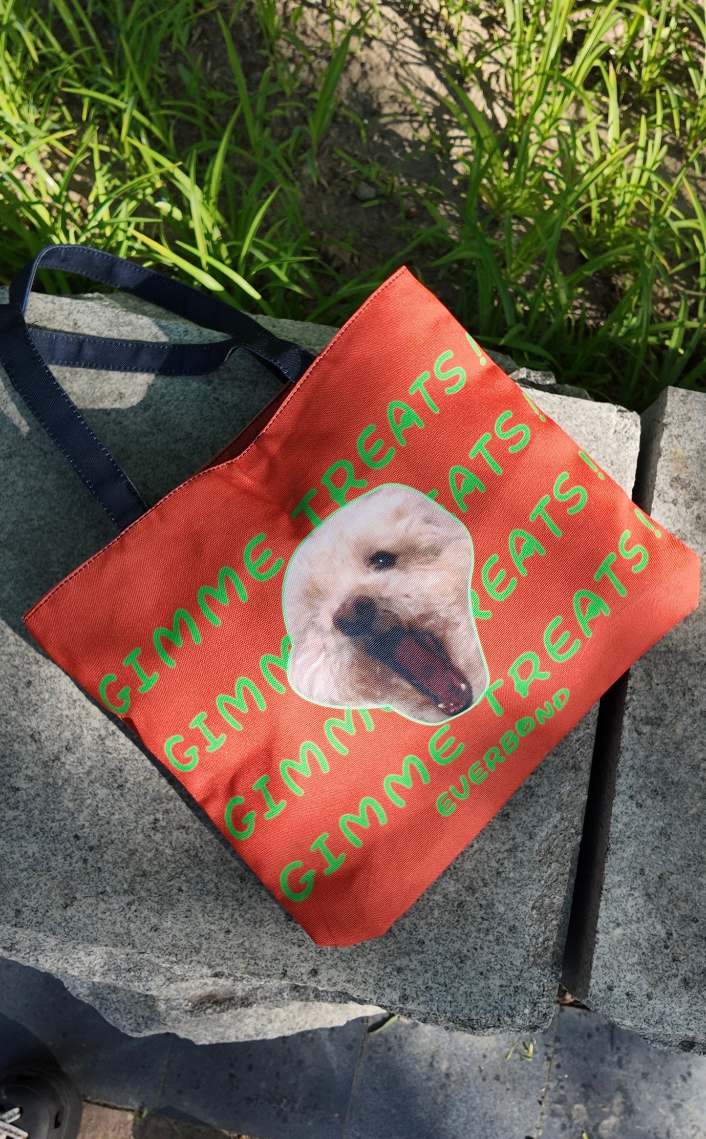 Custom Pet Face Canvas Tote – Waterproof & Fits 13.6" Laptop | Everbond