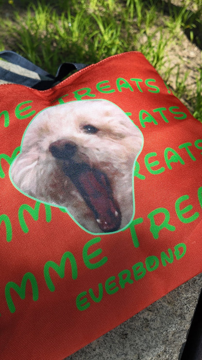 Custom Pet Face Canvas Tote – Waterproof & Fits 13.6" Laptop | Everbond
