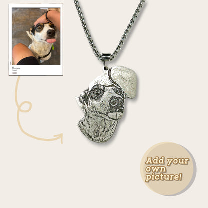 Custom Pet Outline Necklace – Waterproof Titanium Steel Jewelry
