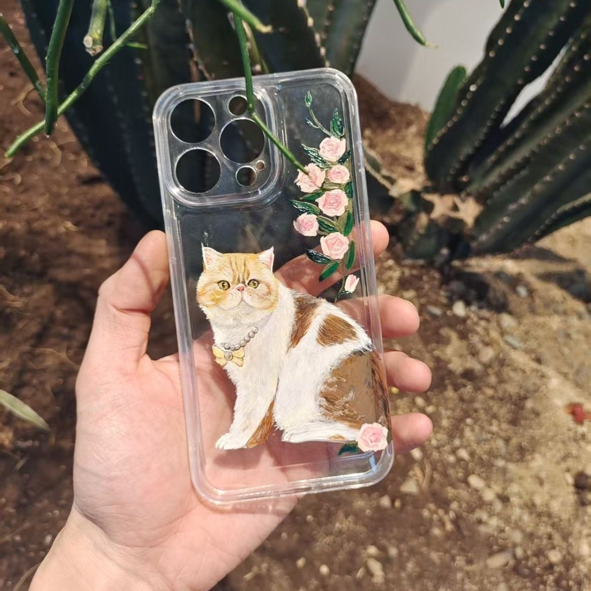 Custom Hand-Painted Pet Portrait Phone Case – One-of-a-Kind Keepsake